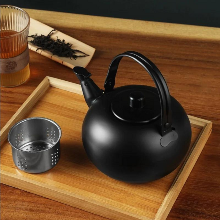 Matt Black Stainless Steel Teapot